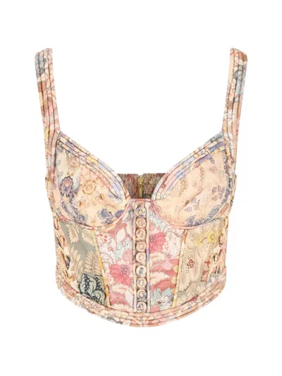 Zimmermann Dsquared2 Rebellion Corded Bustier In Brown