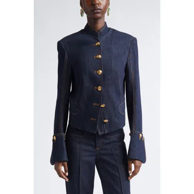 Zimmermann Rebellion Denim Pirate Jacket In Blue