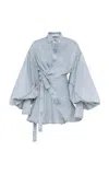 Zimmermann Rebellion Denim Wrap Mini