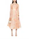 Zimmermann Womens Golden Bloom Rebellion Drape Linen And Silk Midi Dress In Orange