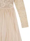 Zimmermann Ruched Stretch-jersey And Lace Maxi Dress In Neutral