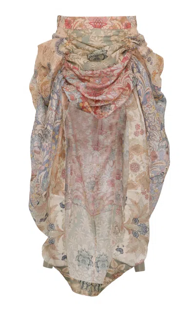 Zimmermann Rebellion Draped Midi Skirt