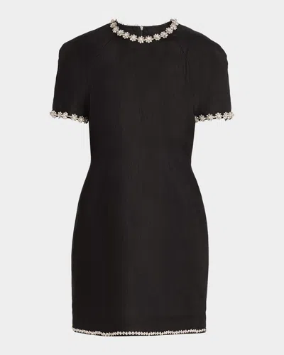 Zimmermann Rebellion Embellished Mini Dress In Black