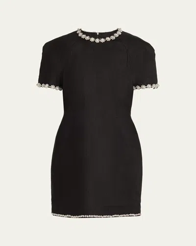 Zimmermann Rebellion Embellished Mini Dress In Black