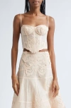Zimmermann Rebellion Filigree Linen & Silk Camisole In White