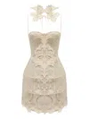 Zimmermann Rebellion Filigree Mini Dress In Neutral