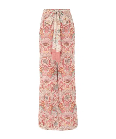 Zimmermann Rebellion Flare Pants In Pink
