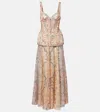 Zimmermann Rebellion Floral Linen Gown In Multi