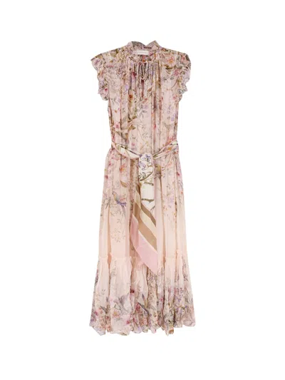 ZIMMERMANN REBELLION FLUTTER VISCOSE DRESS