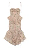 Zimmermann Rebellion Frayed Midi Dress