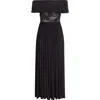 Zimmermann Rebellion Lace Inset Off The Shoulder Draped Dress In Black