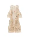 Zimmermann Evening Dress Rebellion Lantern Flared Sleeves In Pattern
