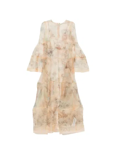 Zimmermann Rebellion Lantern Flared Printed Gown In Pattern