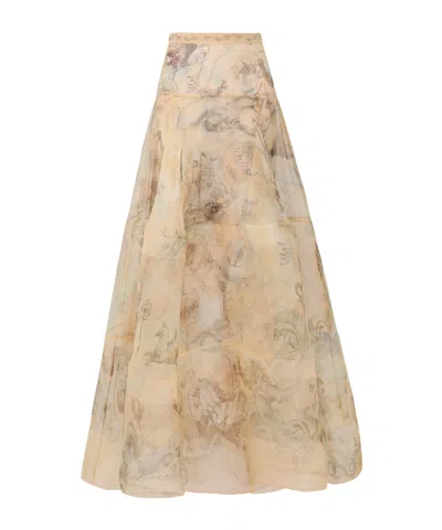 Zimmermann Rebellion Lantern Maxi Skirt In Neutral