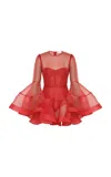 Zimmermann Rebellion Lantern Mini Dress