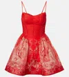 Zimmermann Rebellion Linen And Silk Minidress In Red