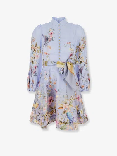 Zimmermann Rebellion Button Mini Dress In Multi