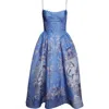 Zimmermann Rebellion Mermaid Silk & Linen Picnic Dress In Blue