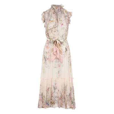 Zimmermann Rebellion Midi Dress In Multi