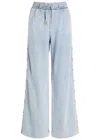 Zimmermann Rebellion Patterned Wide-leg Silk Trousers In Blue