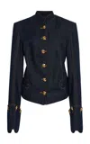Zimmermann Rebellion Pirate-inspired Denim Jacket In Blue