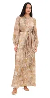 Zimmermann Rebellion Sheath Dress Latte Leopard In Brown