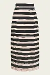 Zimmermann Rebellion Stripe Rope Skirt In Black Stripe In Black