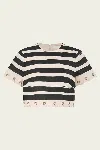 Zimmermann Rebellion Stripe Rope Top In Black Stripe In Multi