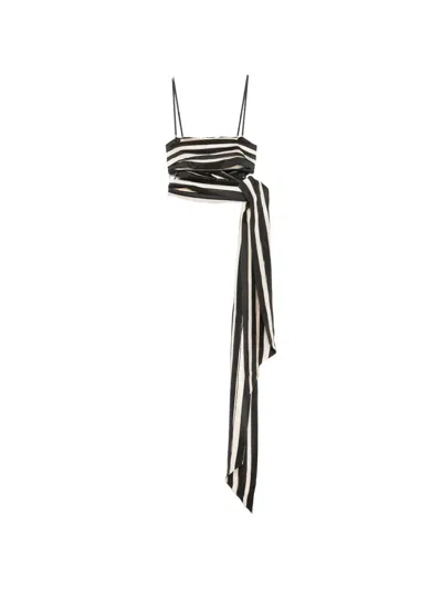 Zimmermann Rebellion Striped Top In Black