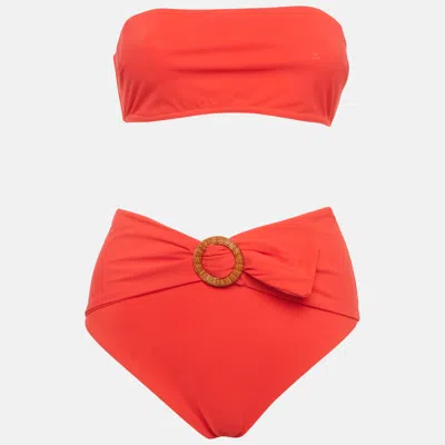 Pre-owned Zimmermann Red Jersey Bikini Set M