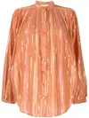 Zimmermann Striped Cotton Billow Blouse In Red