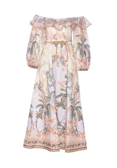 Zimmermann Refined Multicolored Linen Dress