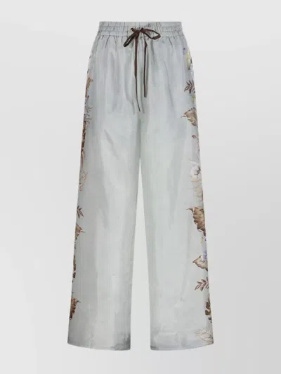 ZIMMERMANN RELAXED PANT FLORAL PATTERN LIGHTWEIGHT FABRIC
