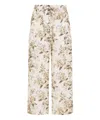 Zimmermann Cream Floral Linen Relaxed Pocket Pant In Multicolor