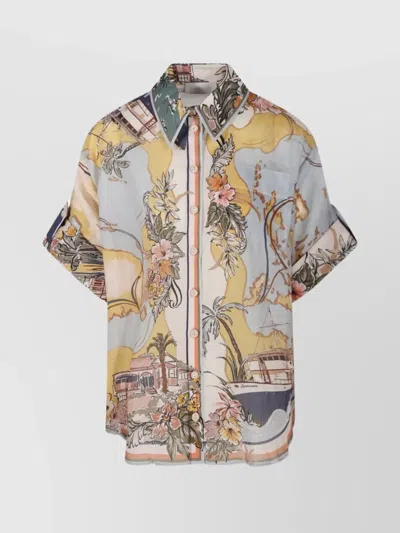 ZIMMERMANN RELAXED SHIRT GRAPHIC PRINT