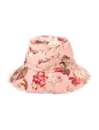 Pre-owned Zimmermann Reversable Bucket Hat W/tags In Pink