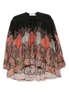 Zimmermann Rhiannon Printed Silk Blouse In Black