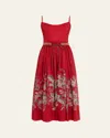 Zimmermann Rhiannon Belted Paisley-print Cotton-voile Midi Dress