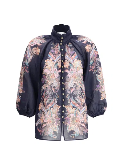 Zimmermann Rhiannon Billow Blouse In Multi