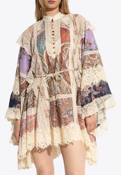 ZIMMERMANN RHIANNON BILLOW MINI DRESS