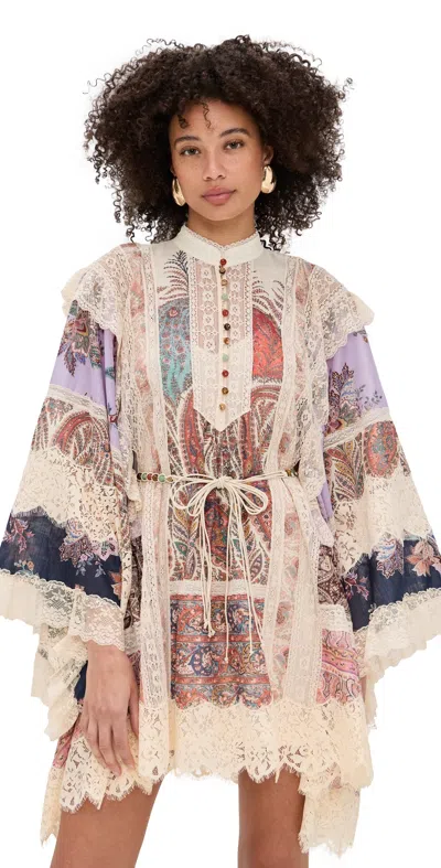 Zimmermann Rhiannon Billow Mini Dress Spliced