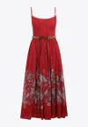 Zimmermann Rhiannon Belted Paisley-print Cotton-voile Midi Dress