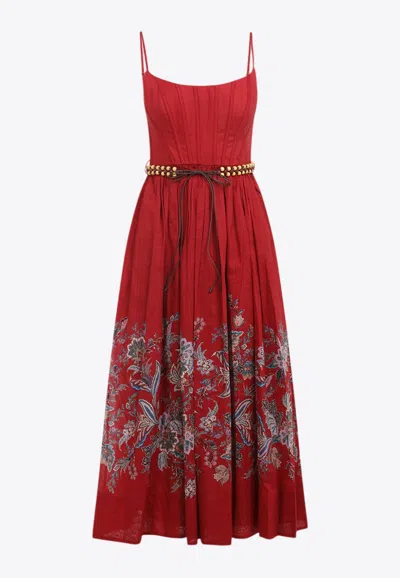 ZIMMERMANN RHIANNON CORSET MIDI DRESS
