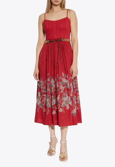 ZIMMERMANN RHIANNON CORSET MIDI DRESS
