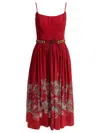 Zimmermann Rhiannon Printed Midi Dress In Red