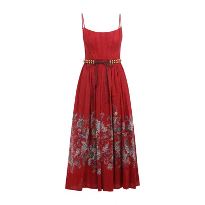ZIMMERMANN ZIMMERMANN RHIANNON CORSET MIDI DRESS WOMEN