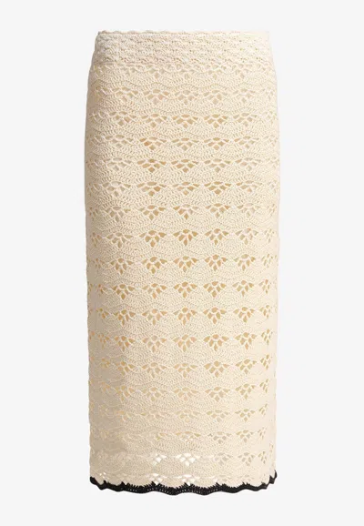 Zimmermann Rhiannon Crochet Knit Midi Skirt
