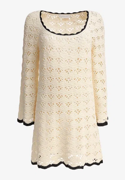 Zimmermann Rhiannon Crochet Knit Mini Dress