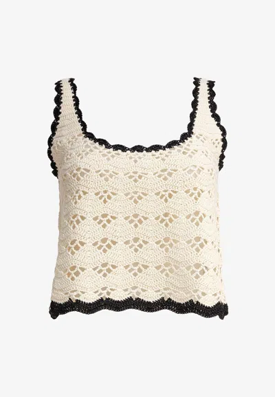 Zimmermann Rhiannon Crochet Knit Tank Top