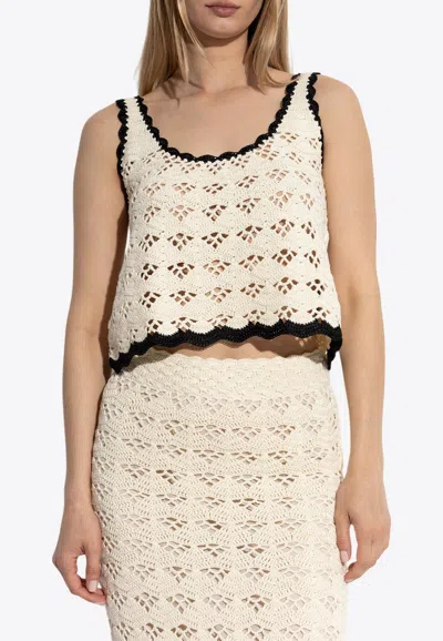 ZIMMERMANN RHIANNON CROCHET KNIT TANK TOP
